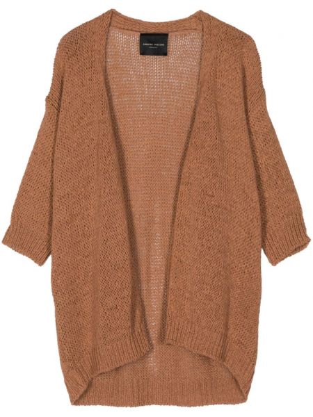 Cardigan col rond Roberto Collina marron