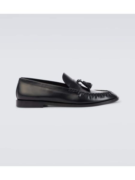 Skinn loafers The Row svart