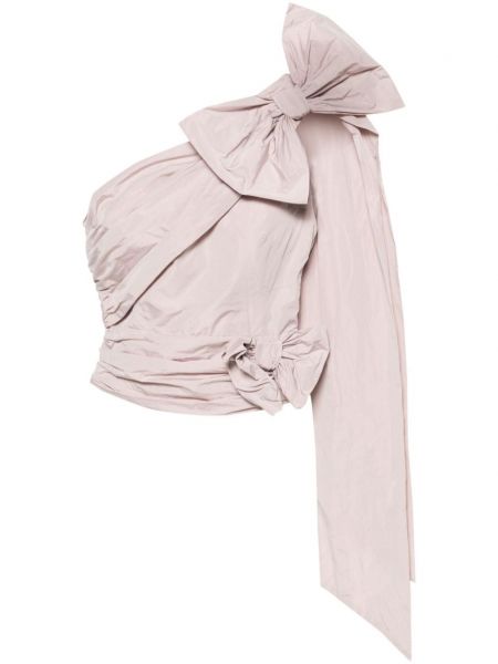 Къса блуза с панделка Viktor & Rolf розово