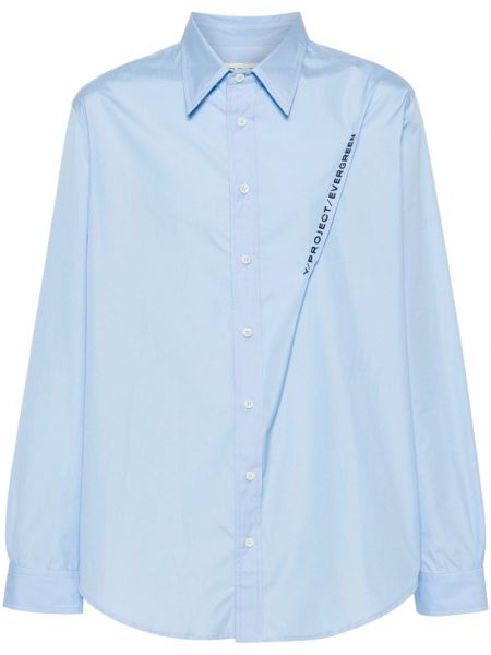 Košeľa s výšivkou Y/project modrá