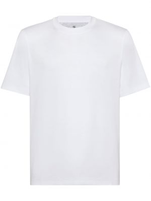 Rund hals trøje t-shirt Brunello Cucinelli hvid