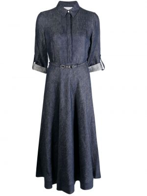 Robe avec ceinture Gabriela Hearst bleu