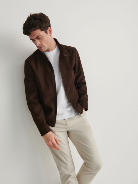 Замшевая куртка Reserved коричневая