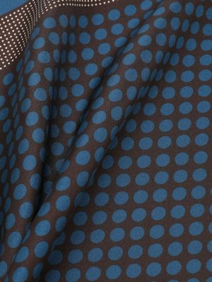 Шелковый платок Kiton синий