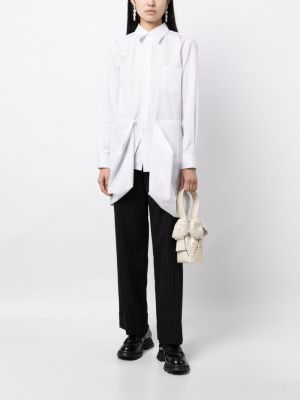 Asimetriška medvilninė marškiniai Comme Des Garçons balta
