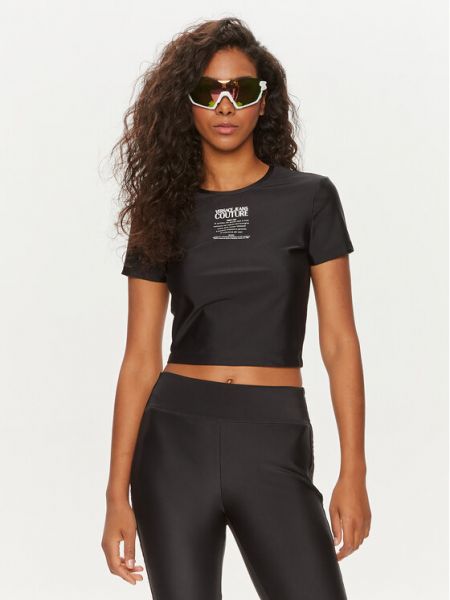 Marškinėliai slim fit Versace Jeans Couture juoda