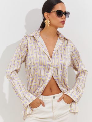Satenska košulja Cool & Sexy žuta