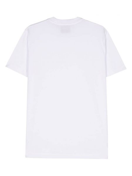 Medvilninis siuvinėtas marškinėliai John Richmond balta