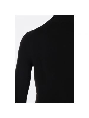 Jersey cuello alto de punto con cuello alto de tela jersey Balenciaga negro