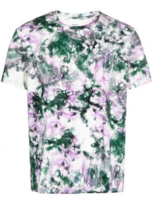 Bavlnené tričko s potlačou s abstraktným vzorom Marant zelená