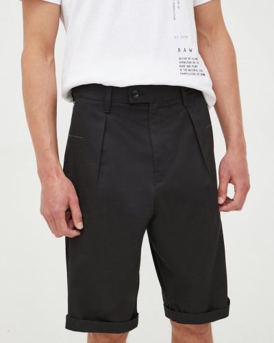 G-Star Raw pamut rövidnadrág fekete, férfi G-star Raw