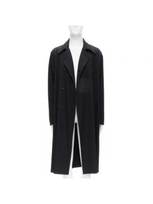 Czarny płaszcz wełniany Yohji Yamamoto Pre-owned