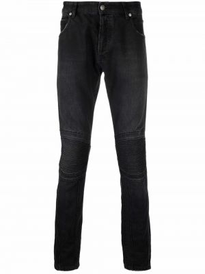 Jeans skinny brodeés Balmain noir