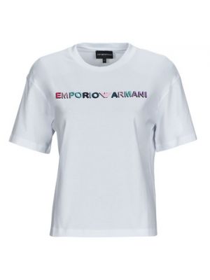 Koszulka z krótkim rękawem Emporio Armani biała