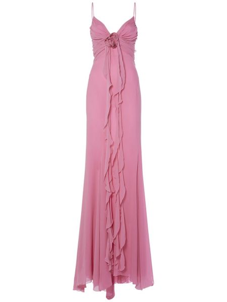 Silke dress med volanger Blumarine rosa