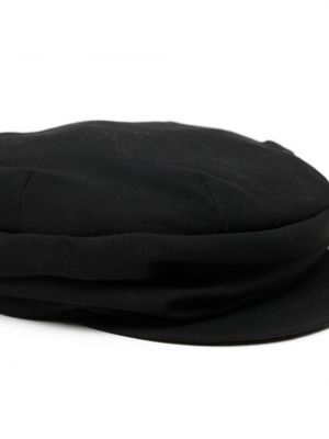Vlněný baret bez podpatku Yohji Yamamoto černý