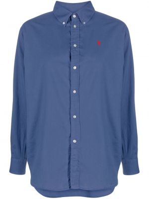 Bombažna plisirana polo majica z vezenjem Polo Ralph Lauren