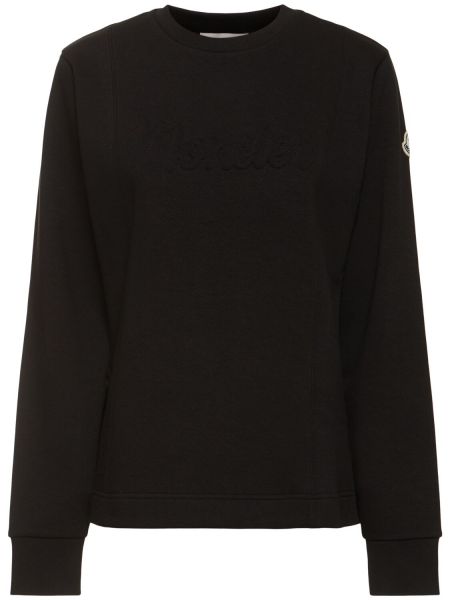 Bomull sweatshirt Moncler svart