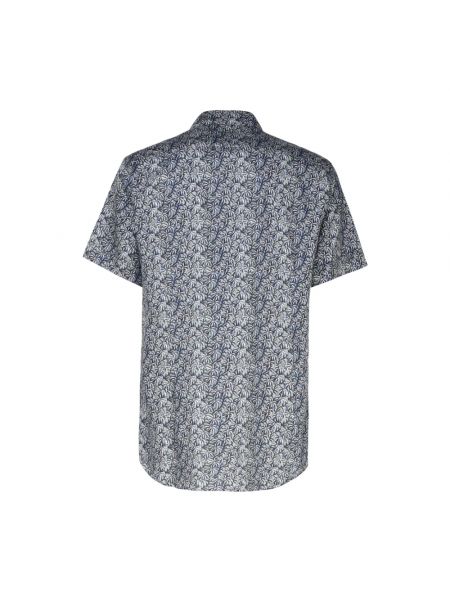Camisa de algodón con estampado con estampado tropical Etro azul
