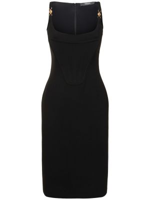 Midi haljina od viskoze Versace crna