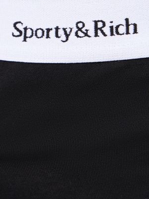 Chiloți tanga Sporty & Rich negru