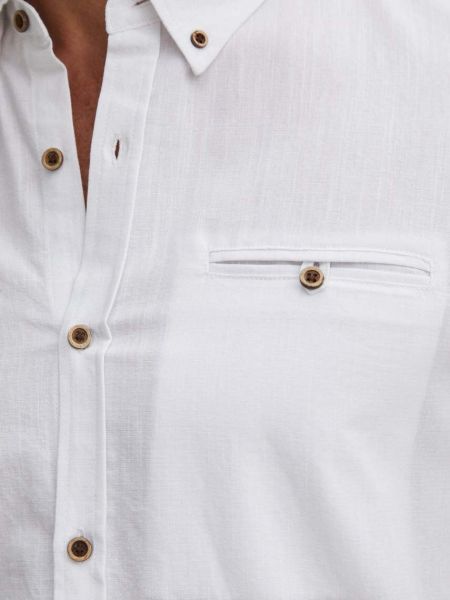 Pernata lanena košulja s gumbima Medicine bijela