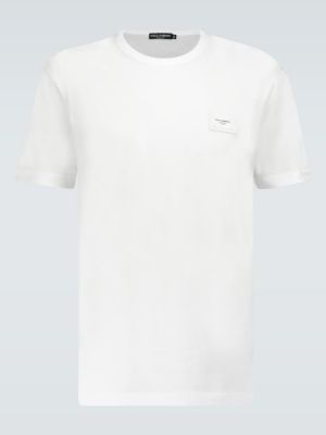 Bavlněné tričko Dolce&gabbana bílé