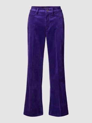 Вельветовые брюки с карманами Cambio фиолетовые