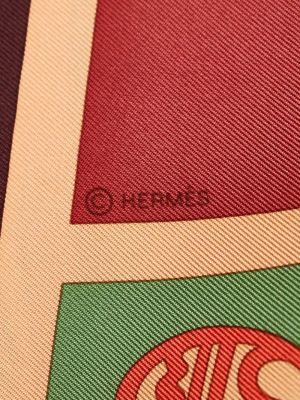 Hedvábný šál s geometrickým vzorem Hermès