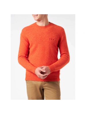 Suéter con bordado de cuello redondo Mc2 Saint Barth naranja