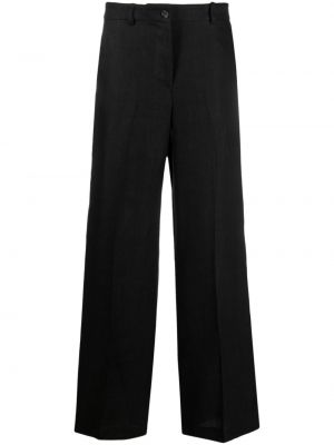 Pantaloni cu picior drept de in P.a.r.o.s.h. negru