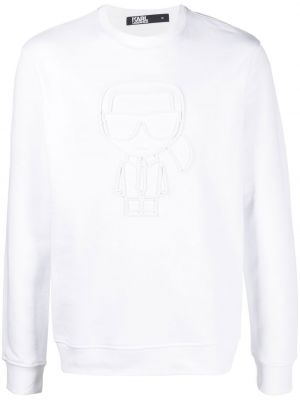 Bomull sweatshirt Karl Lagerfeld hvit