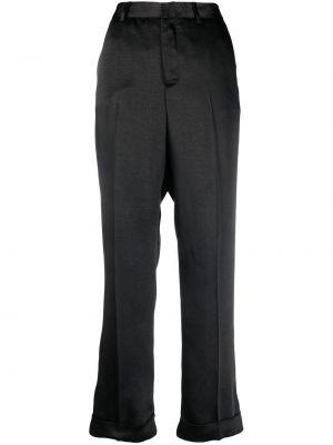 Pantaloni cu talie înaltă Philipp Plein negru