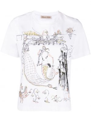 Camiseta con estampado Emilio Pucci blanco