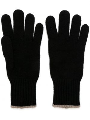 Rękawiczki z kaszmiru Brunello Cucinelli czarne
