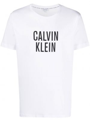 Trykt t-skjorte Calvin Klein hvit