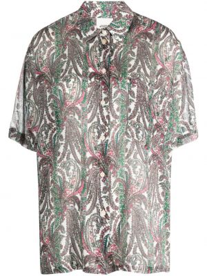 Oversized srajca s potiskom s paisley potiskom Isabel Marant bela