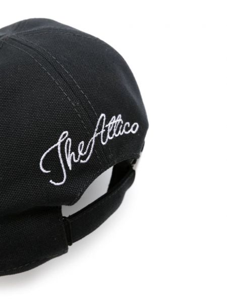 Haftowana czapka z daszkiem The Attico czarna