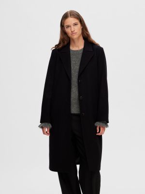 Παλτό Selected Femme μαύρο