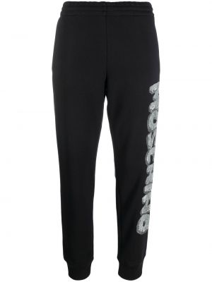 Pantaloni de jogging cu imagine Moschino negru