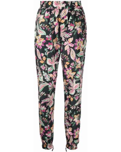 Pantalones ajustados de flores Isabel Marant étoile negro
