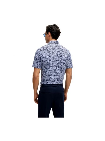 Camisa slim fit de tela jersey Hugo Boss azul