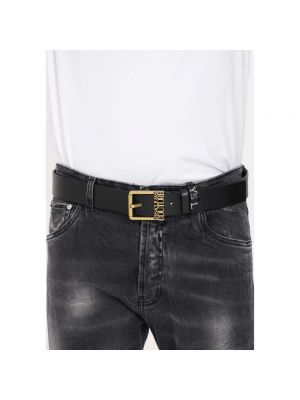 Cinturón de cuero con hebilla Versace Jeans Couture