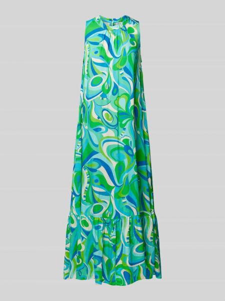 Sukienka długa z wiskozy Emily Van Den Bergh zielona