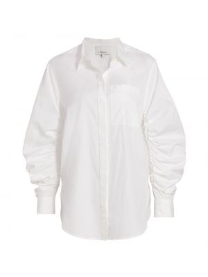 Блузка со сборками на рукавах Phillip Lim белый