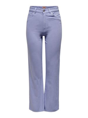 Bavlnené džínsy s rovným strihom s vysokým pásom na zips Only
