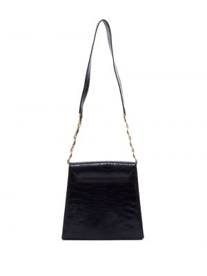 Kožená kabelka Versace Pre-owned černá