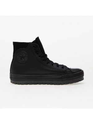 Nepromokavé kotníkové boty s hvězdami Converse černé