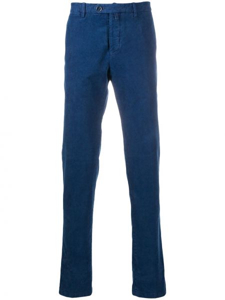 Pantalones rectos de pana Kiton azul