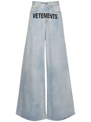 Bavlněné džíny s potiskem relaxed fit Vetements